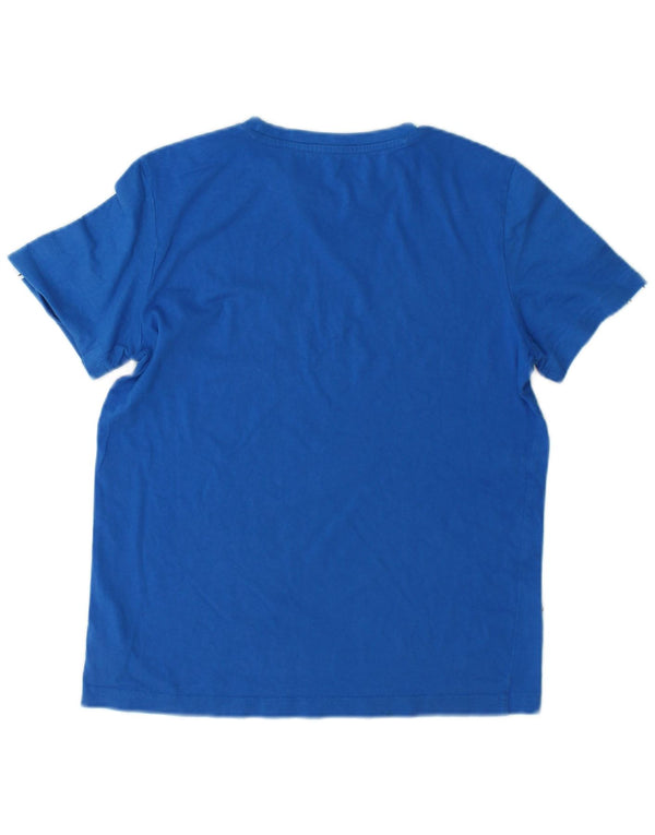 Puma Boys Graphic T-Shirt Top 13-14 Years Blue Colourblock Cotton