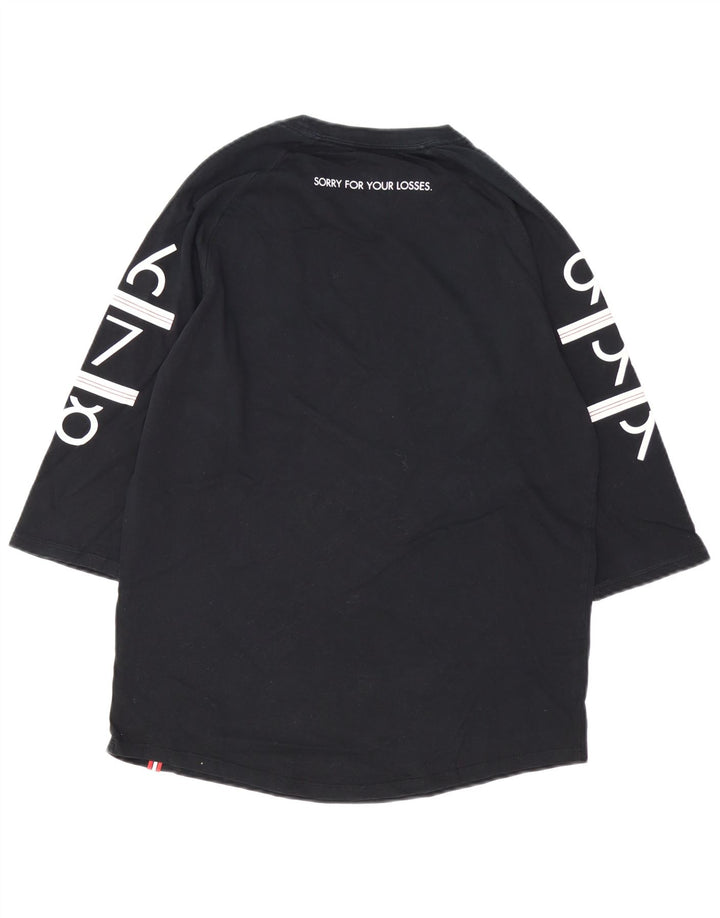 Jordan Mens Graphic Top 3/4 Sleeve Medium Black Cotton