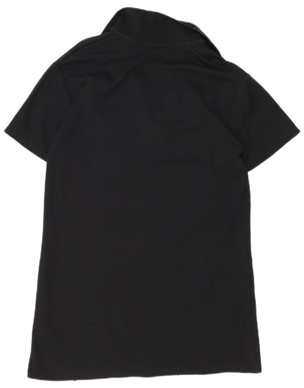 Zara Womens Polo Dress UK 16 Large Black Cotton