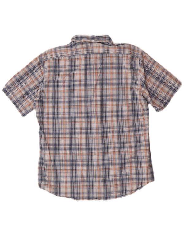 EDDIE BAUER Mens Classic Fit Short Sleeve Shirt Medium Multicoloured Check