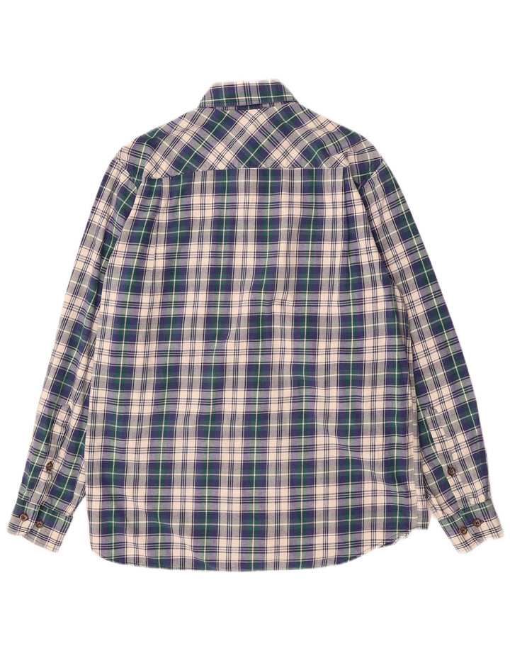 Bailo Mens Shirt Size 39 Medium Blue Check Cotton