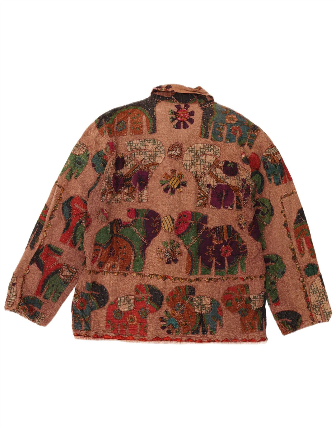 ORVIS Womens Oversized Duffle Jacket UK 14 Medium Brown Animal Print