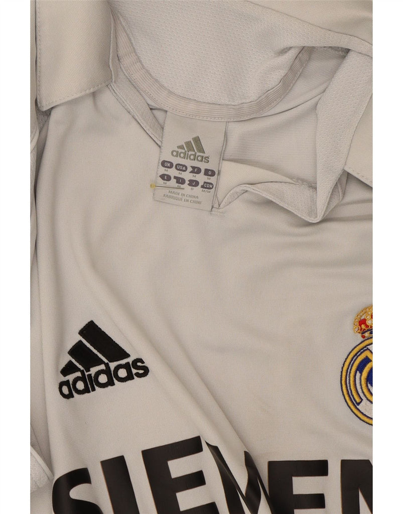 ADIDAS Mens Real Madrid 2005-2006 Football Shirt Medium Off White Sports Vintage Adidas and Second-Hand Adidas from Messina Hembry 