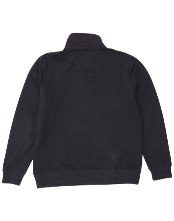 Crew Clothing Mens Zip Neck Sweatshirt Jumper XL Navy Blue Cotton