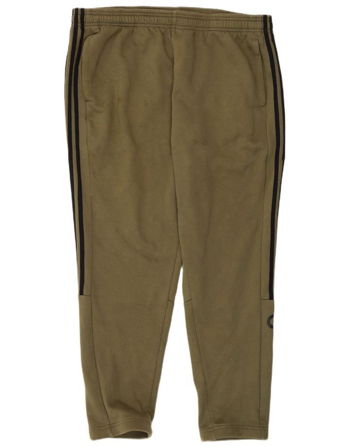 Adidas Mens Graphic Tracksuit Trousers 2XL  Khaki Cotton