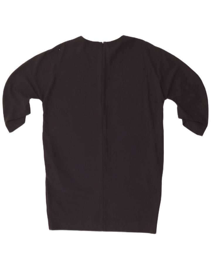 Cos Womens 3/4 Sleeve Oversized Shift Dress EU 40 Medium Black Viscose