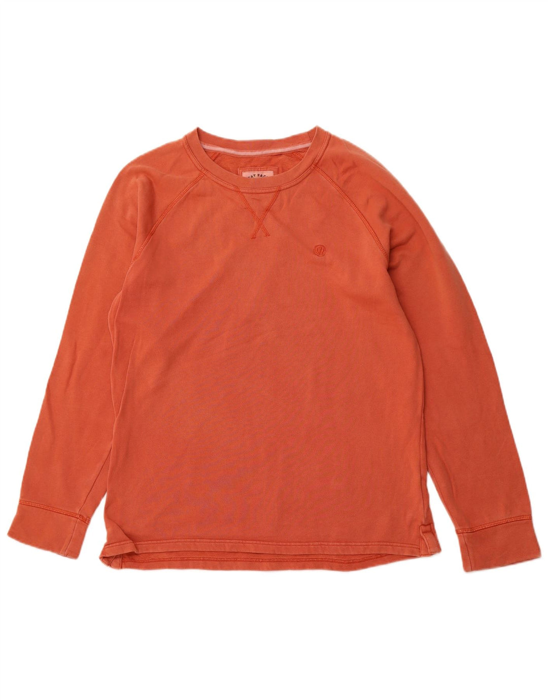 FAT FACE Mens Sweatshirt Jumper Small Orange Cotton
