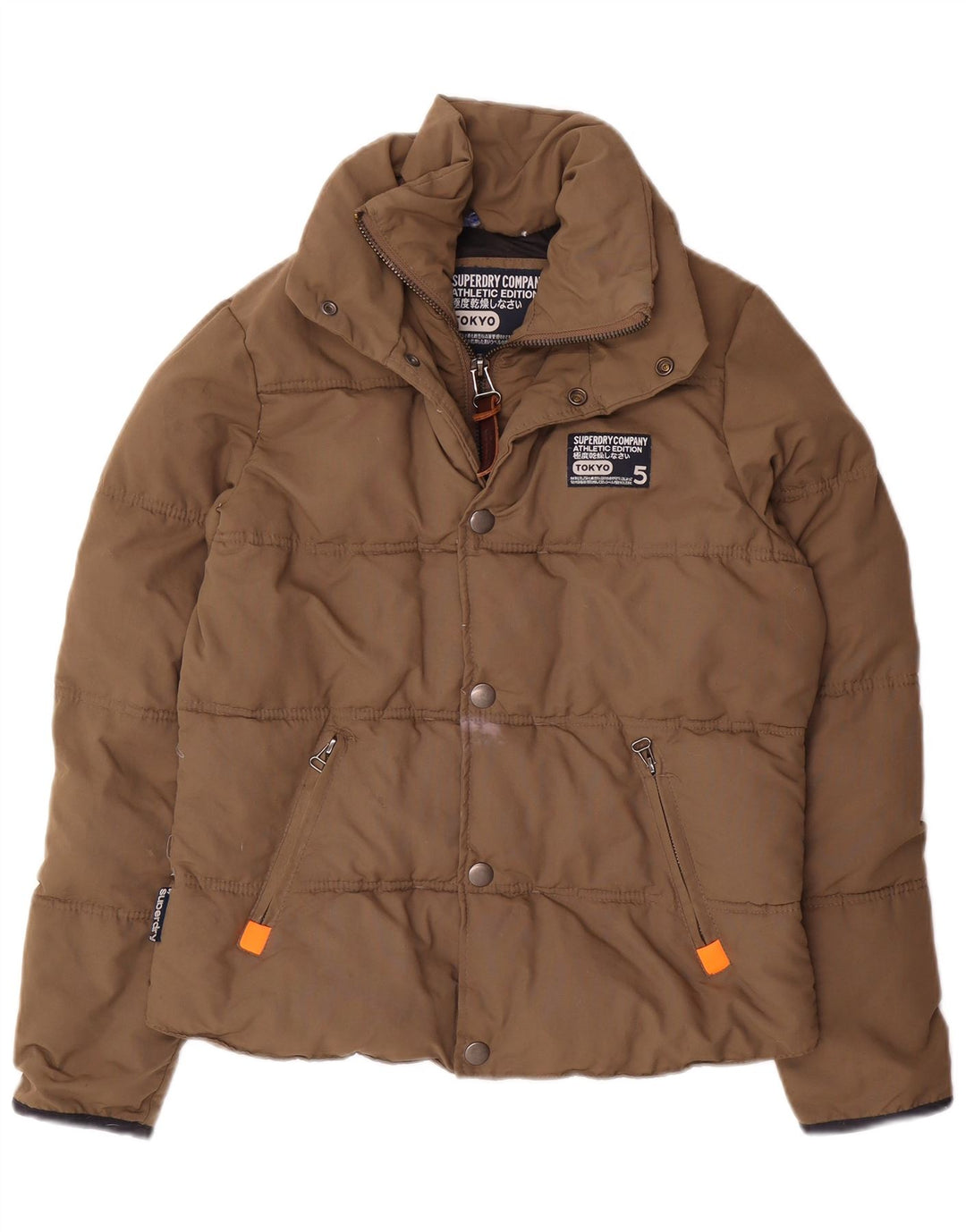 Superdry Womens Padded Jacket UK 14 Medium Beige Nylon