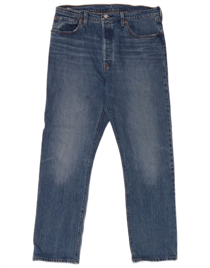 Levi's Mens 501 Straight Jeans W32 L30 Blue Cotton