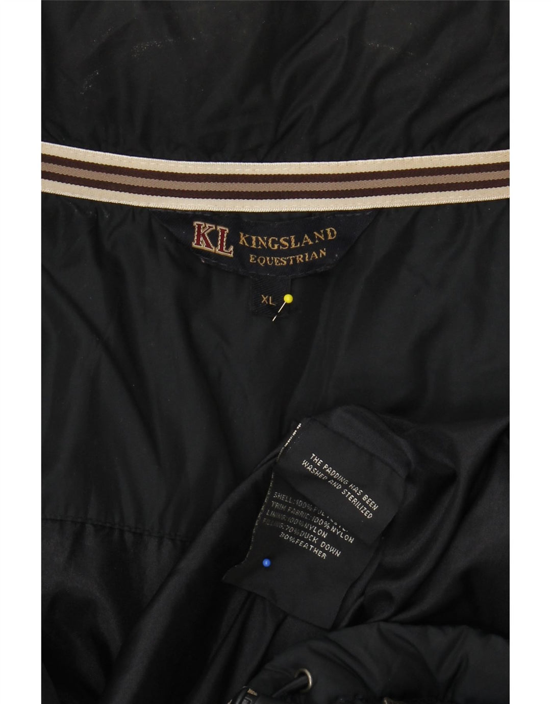 KINGSLAND Mens Padded Jacket UK 42 XL Navy Blue Colourblock Polyester