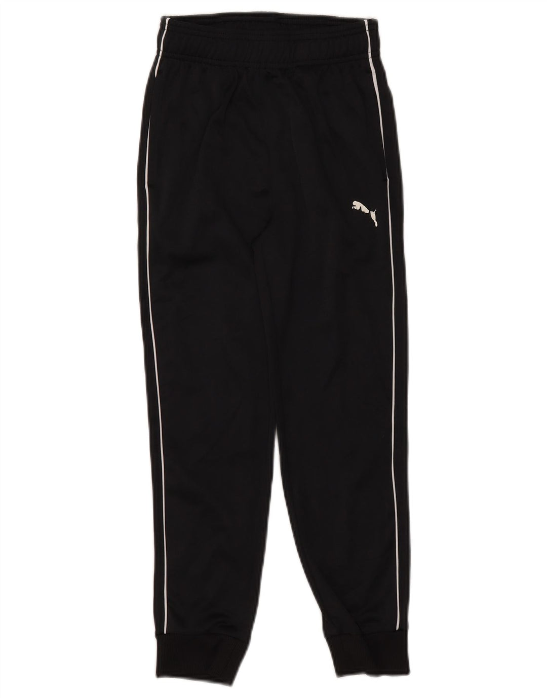 PUMA Boys Tracksuit Trousers Joggers 7-8 Years Small Black Polyester
