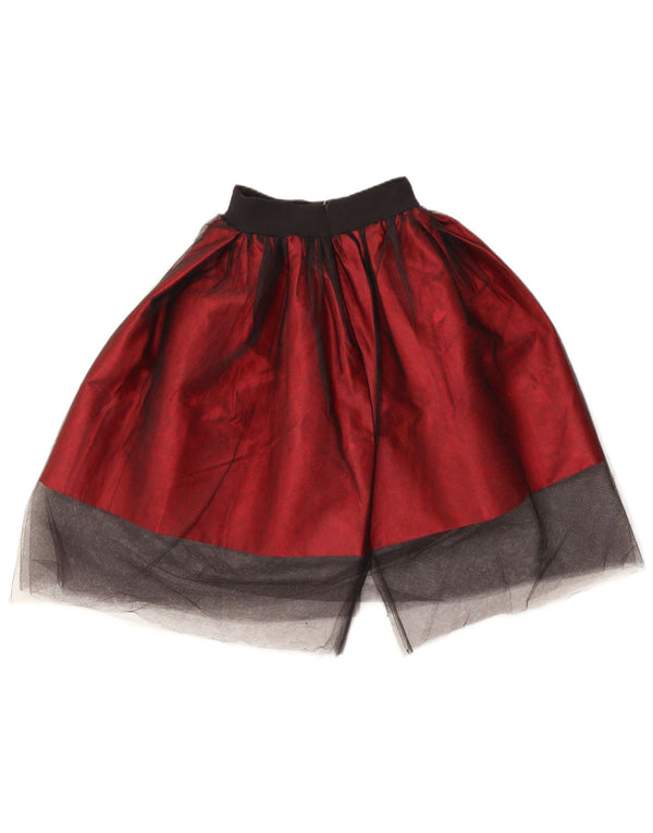 Vintage Womens Tutu Skirt W20 3XS Burgundy