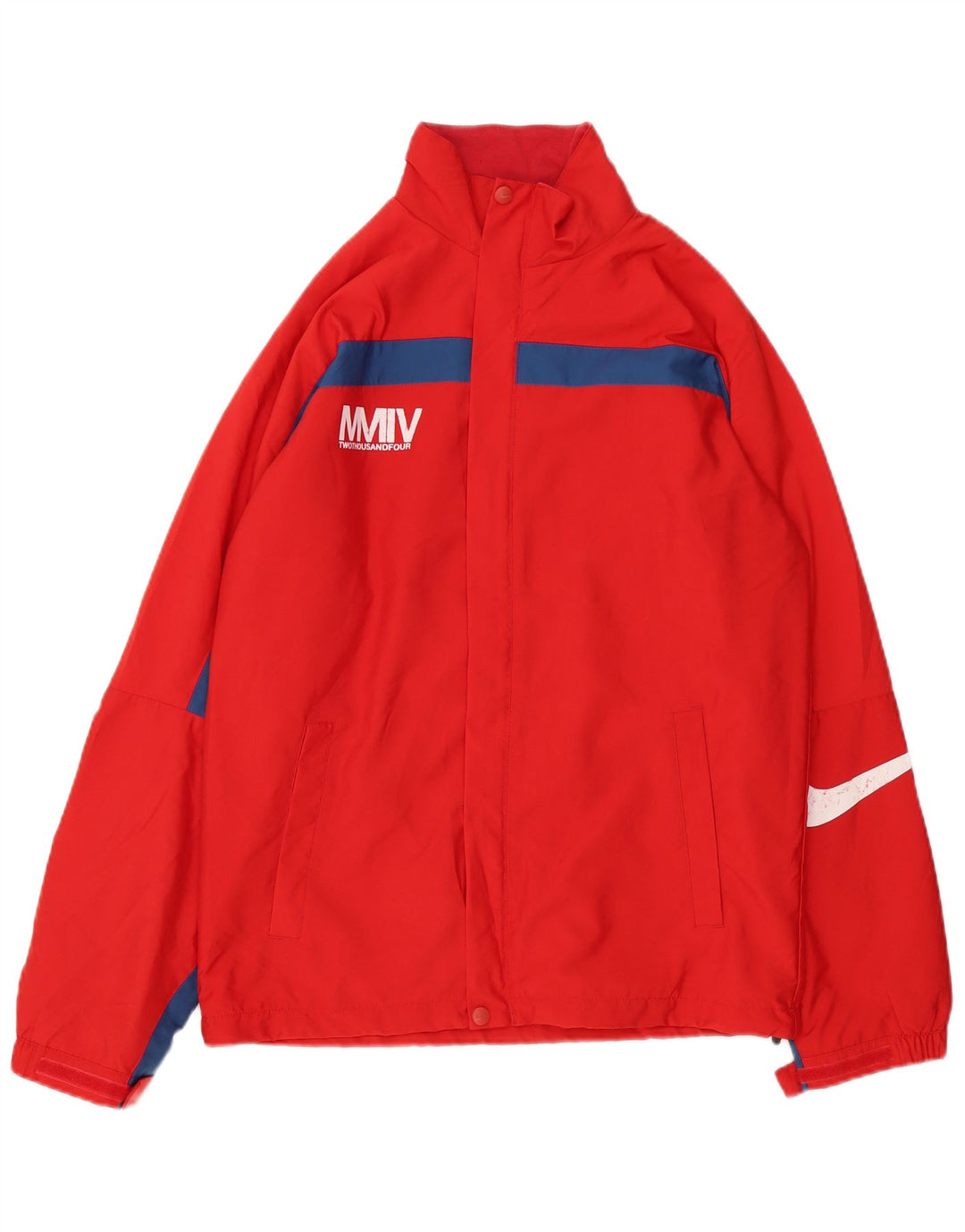 Nike Mens Graphic Rain Jacket UK 36 Small Red Colourblock Polyester
