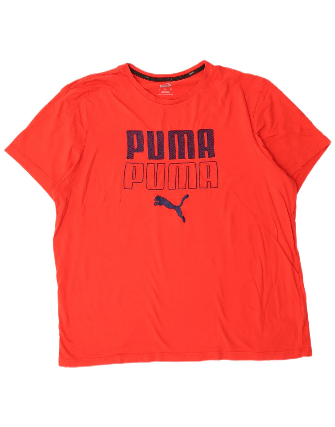 PUMA Mens Graphic T-Shirt Top 2XL Red Cotton