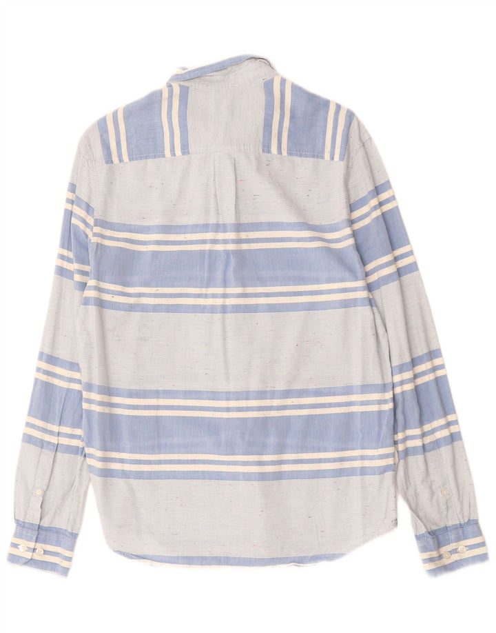 PENGUIN Mens Heritage Slim Fit Shirt Medium Blue Striped Cotton