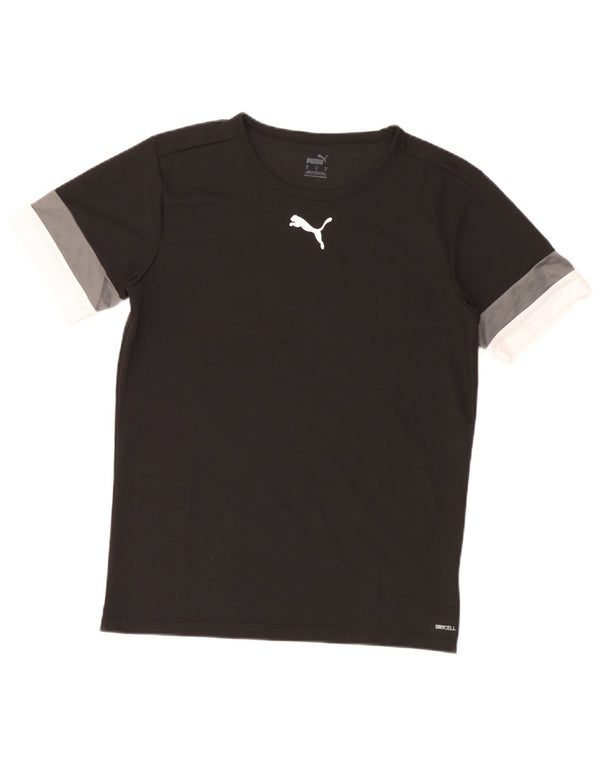 Puma Mens T-Shirt Top Medium Black Colourblock Polyester