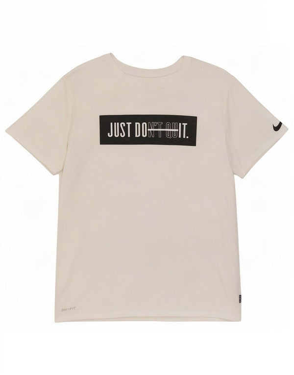 Nike Mens Athletic Cut Graphic T-Shirt Top Medium White Polyester
