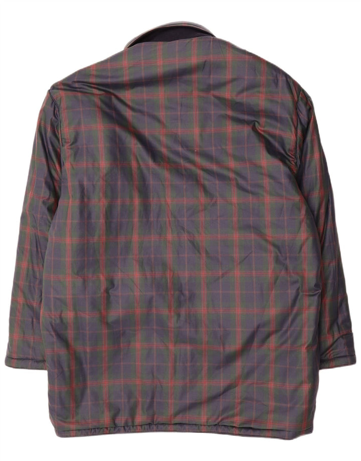 NAVIGARE Mens Reversible Jacket UK 44 2XL Navy Blue Wool