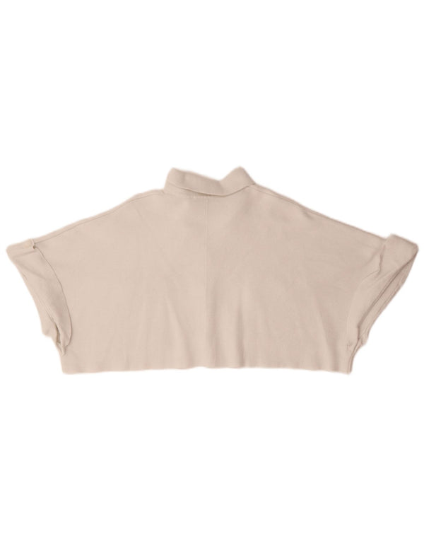 Zara Womens Crop Oversized Cardigan Top UK 10 Small White Viscose