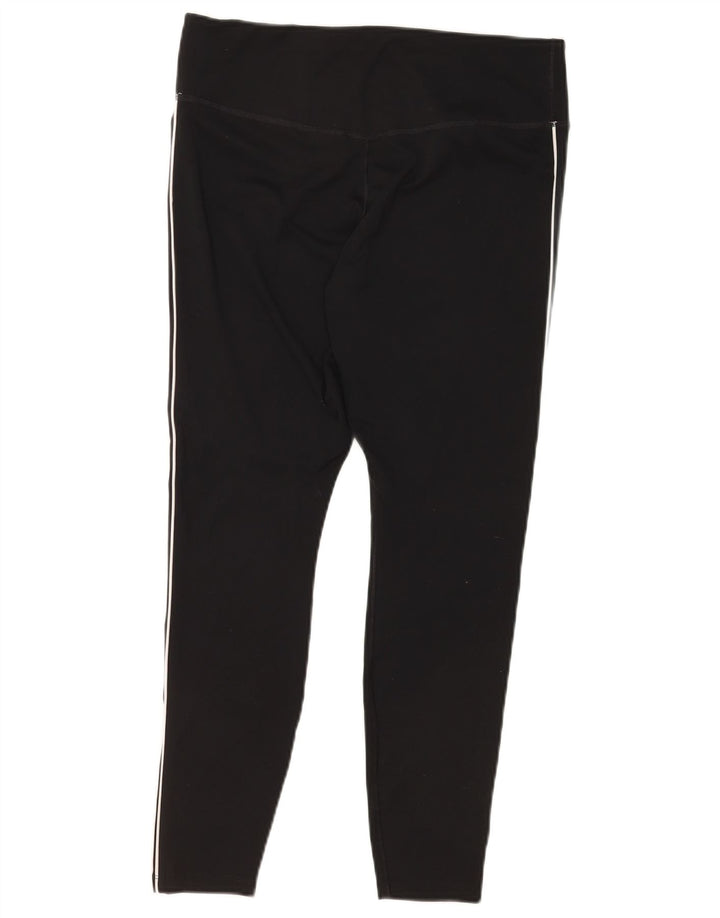 Nike Womens Graphic Leggings UK 14 Large  Black Polyester