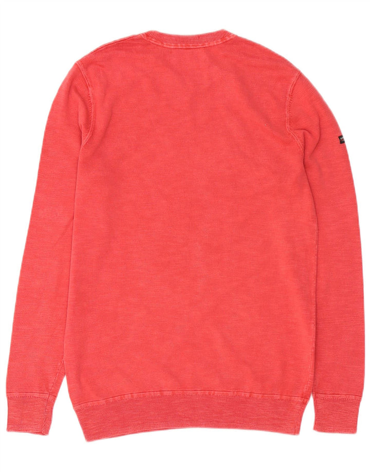 SUPERDRY Mens Sweatshirt Jumper Small Red Cotton