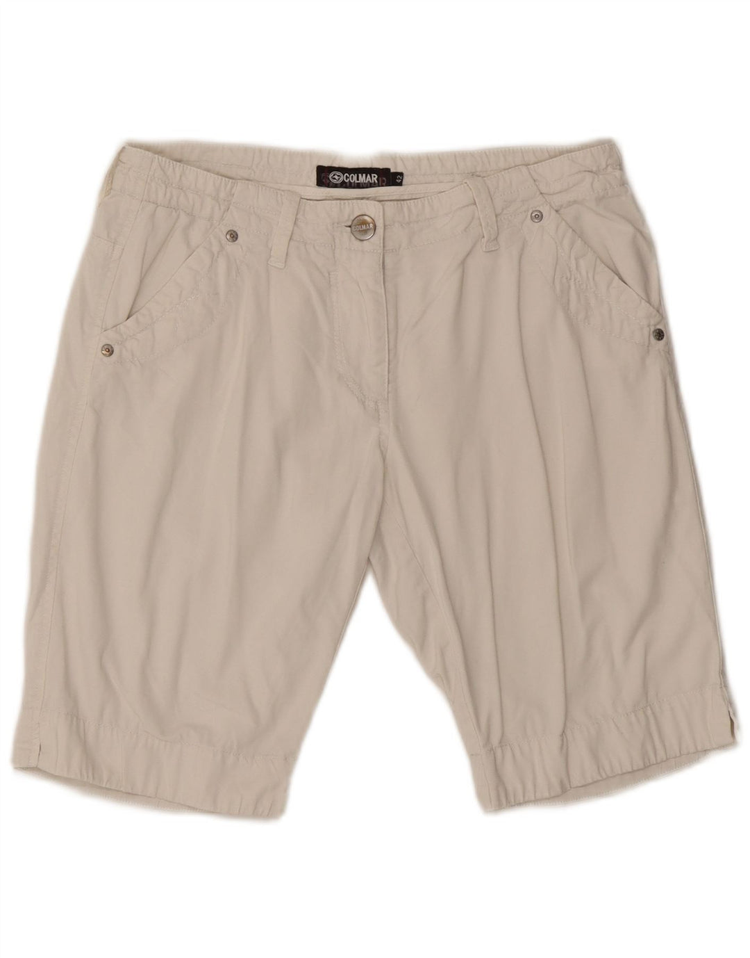Colmar Womens Chino Shorts IT 42 Medium W30  White Cotton