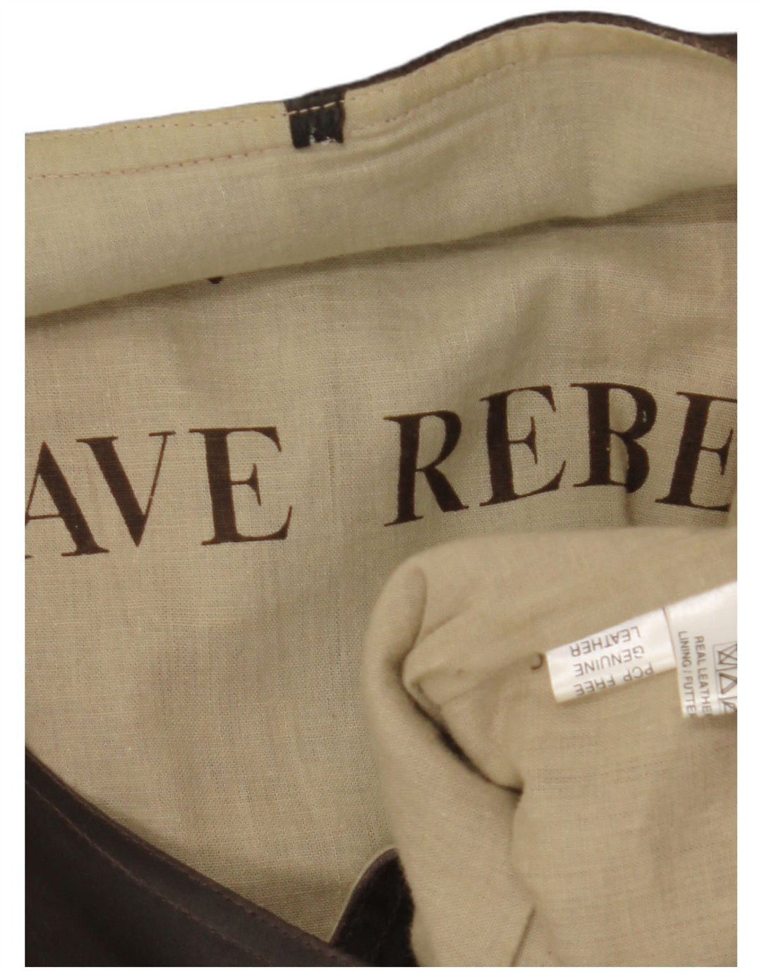 VINTAGE Mens Leather Waistcoat Large Brown Leather