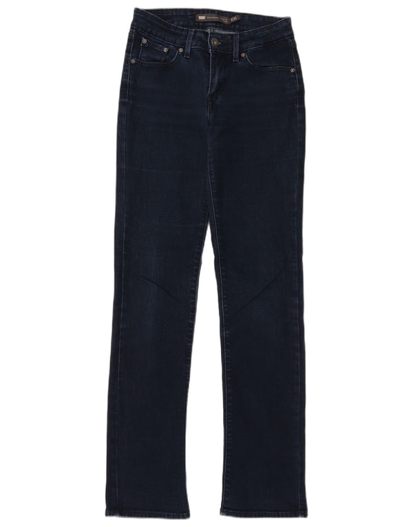 Levi's Womens Demi Curve Straight Jeans US 0 XS W25 L32 Navy Blue
