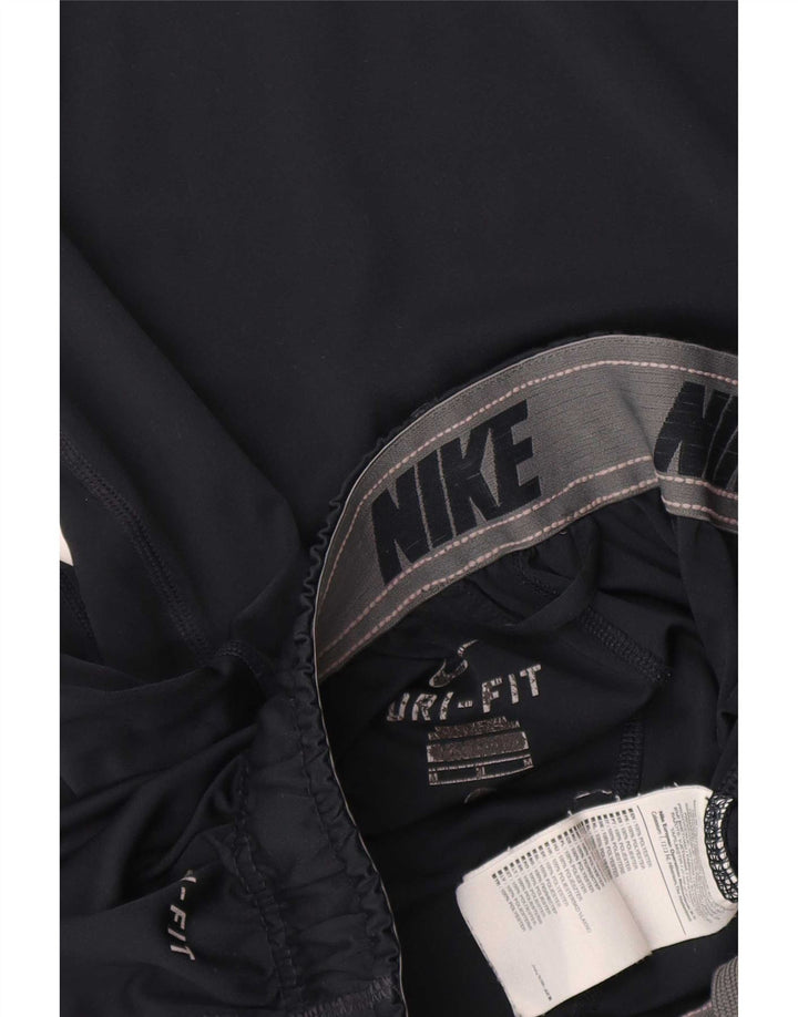 Nike Womens Dri Fit Sport Shorts UK 14 Medium Navy Blue Polyester