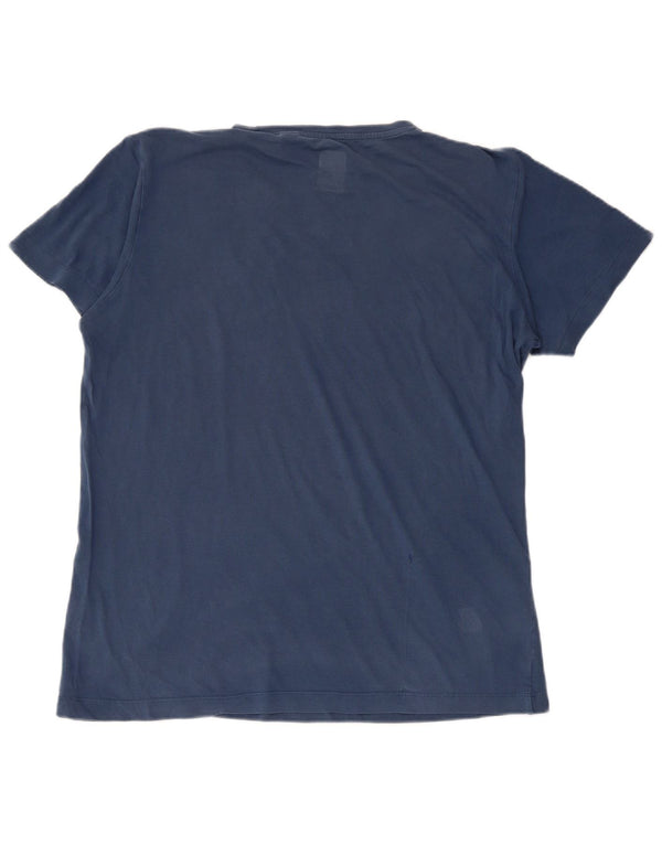 K-WAY Mens T-Shirt Top Large Blue Cotton