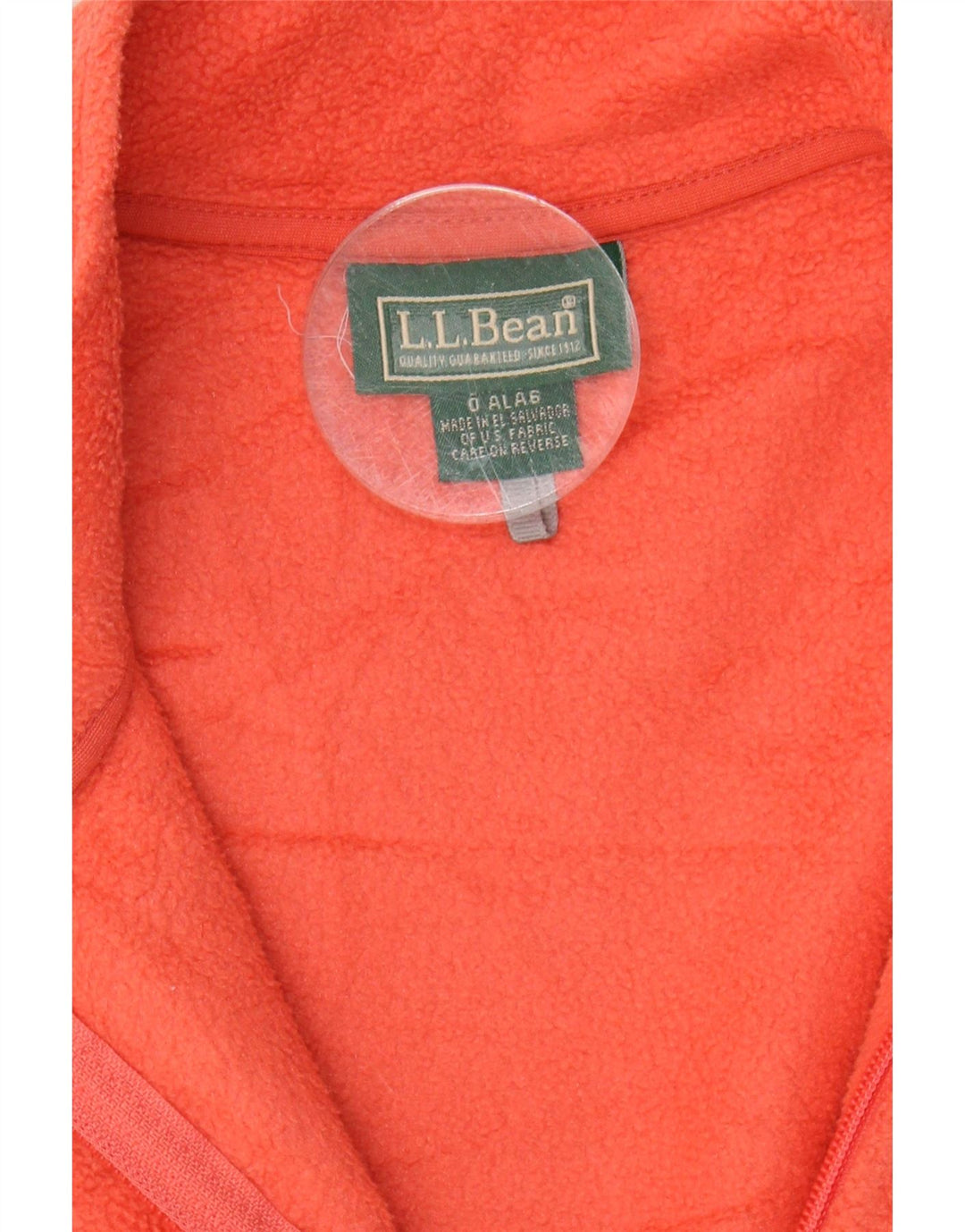 L.L.BEAN Womens Fleece Jacket UK 22 3XL Orange Polyester Vintage L.L.Bean and Second-Hand L.L.Bean from Messina Hembry 