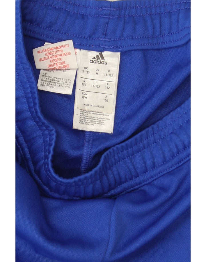 ADIDAS Boys Climacool Tracksuit Trousers 11-12 Years  Blue Polyester