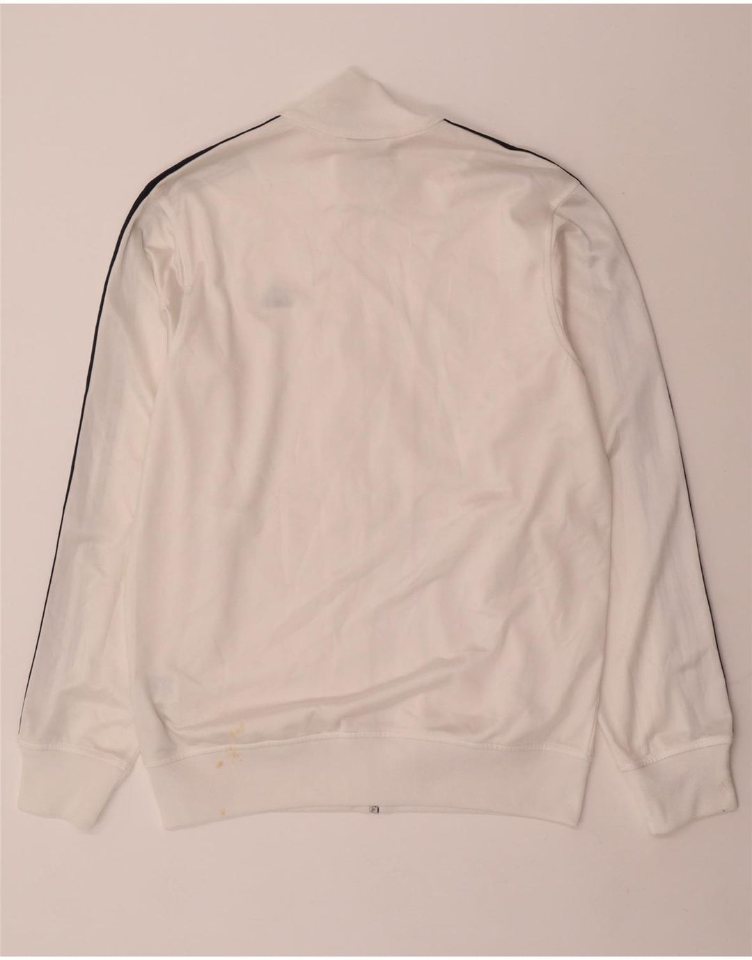 Adidas Mens Tracksuit Top Jacket UK 38/40 Medium White Polyester Sports
