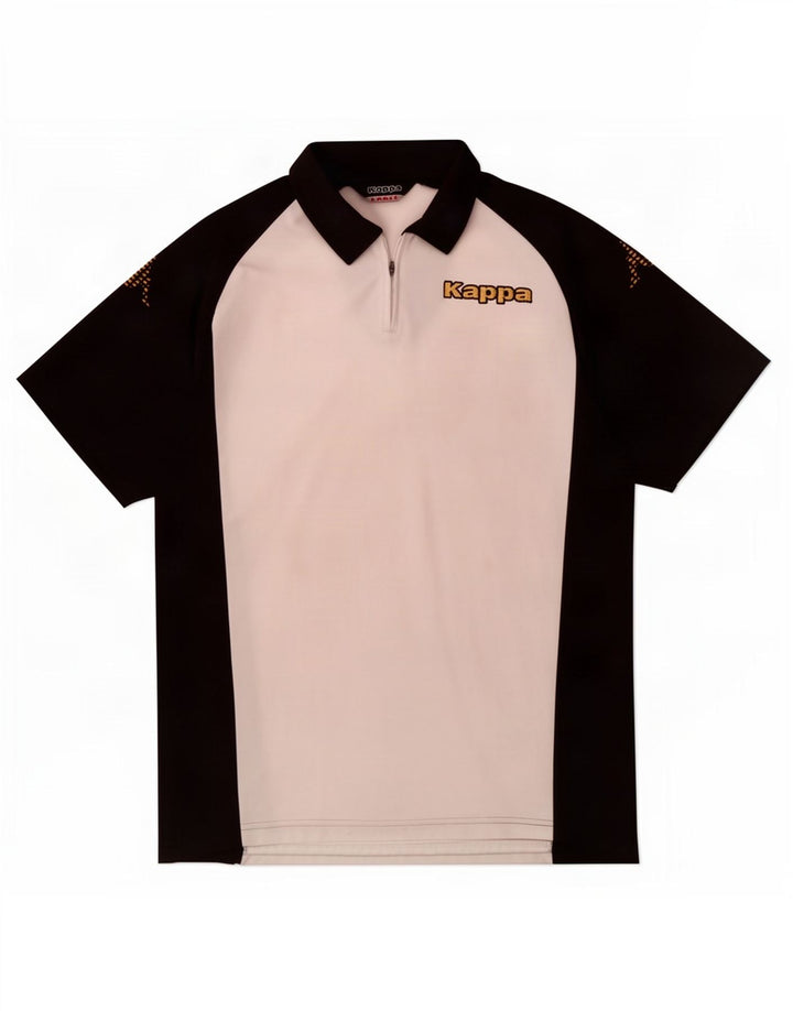 Kappa Mens Polo Shirt Large White Colourblock Polyester