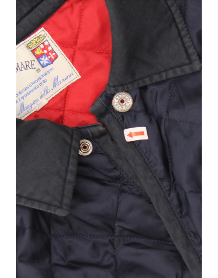 ARMATA DI MARE Boys Quilted Jacket 15-16 Years Navy Blue