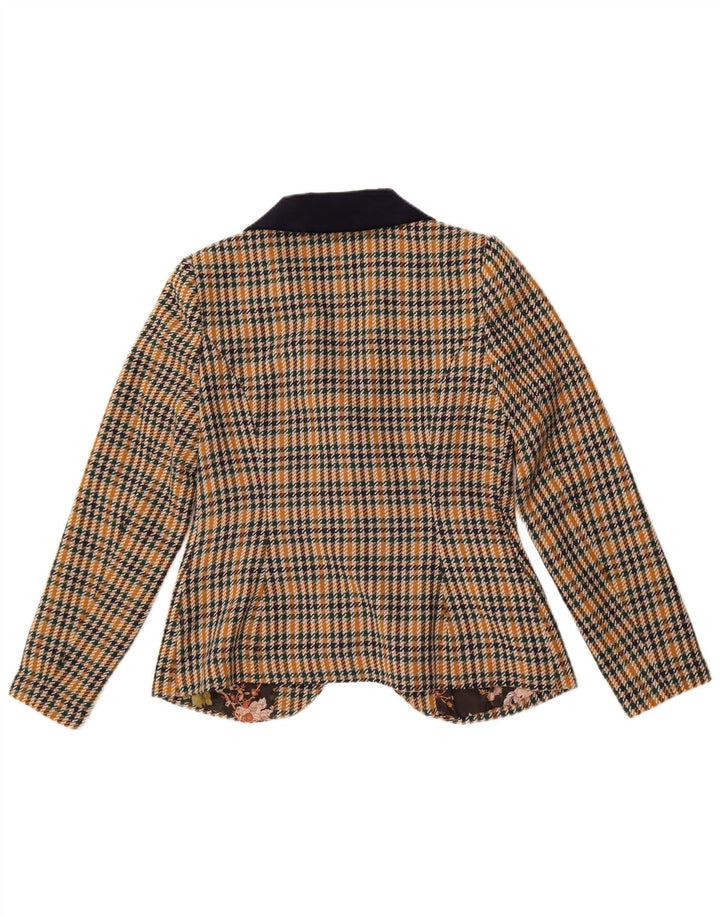 Joe Browns Womens Blazer Jacket UK 12 Medium Multicoloured Houndstooth
