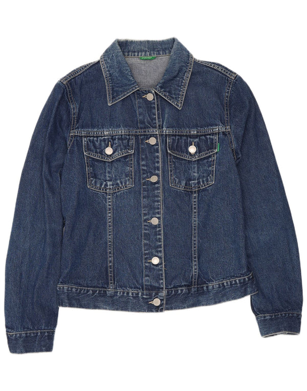 Benetton Womens Denim Jacket UK 10 Small Blue