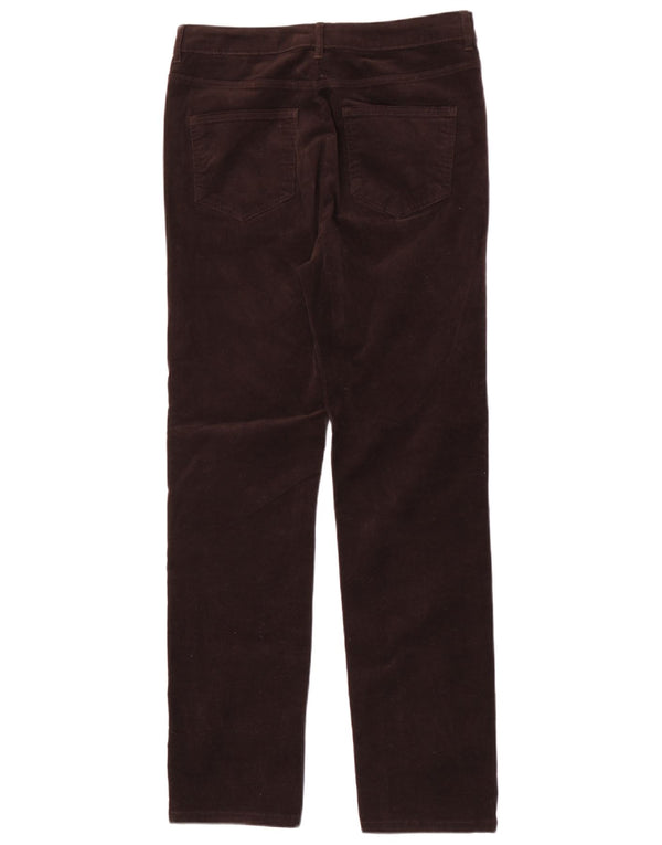 MARKS & SPENCER Womens Corduroy Trousers UK 12 Medium W30 L31 Brown