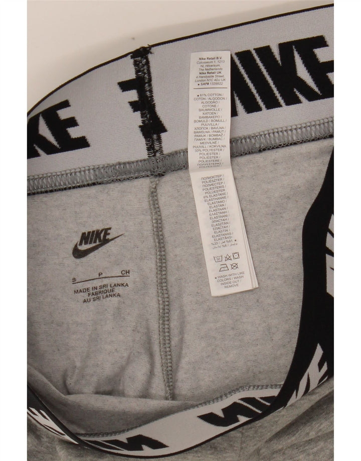 NIKE Womens Graphic Leggings UK 8 Small Grey Cotton