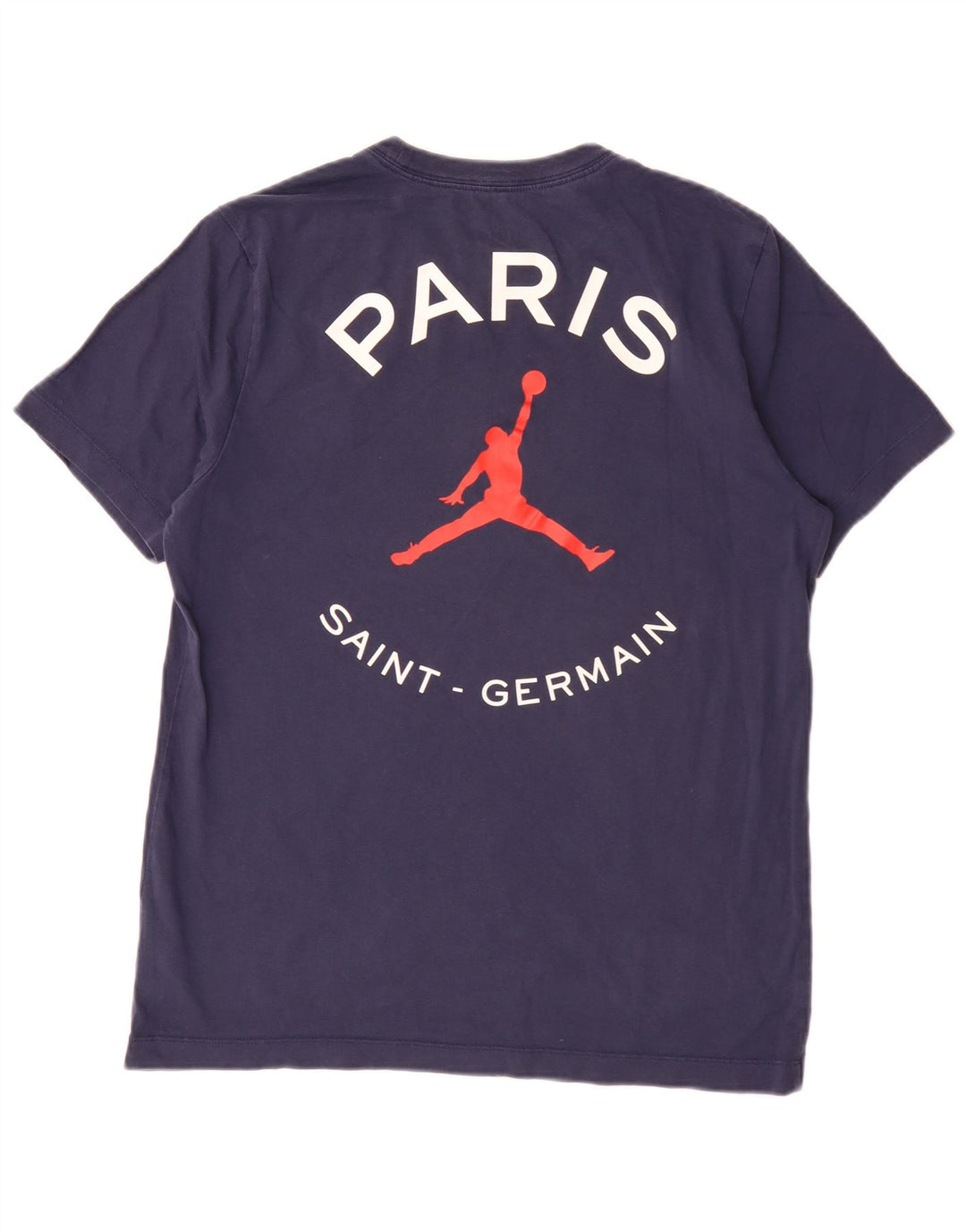 Jordan Mens Paris Saint- Germain Graphic T-Shirt Top Medium Navy Blue