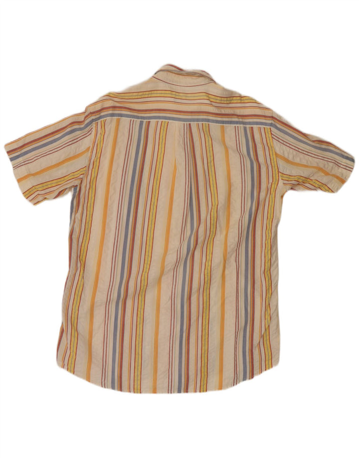 KAPPA Mens Short Sleeve Shirt XL Multicoloured Striped Cotton