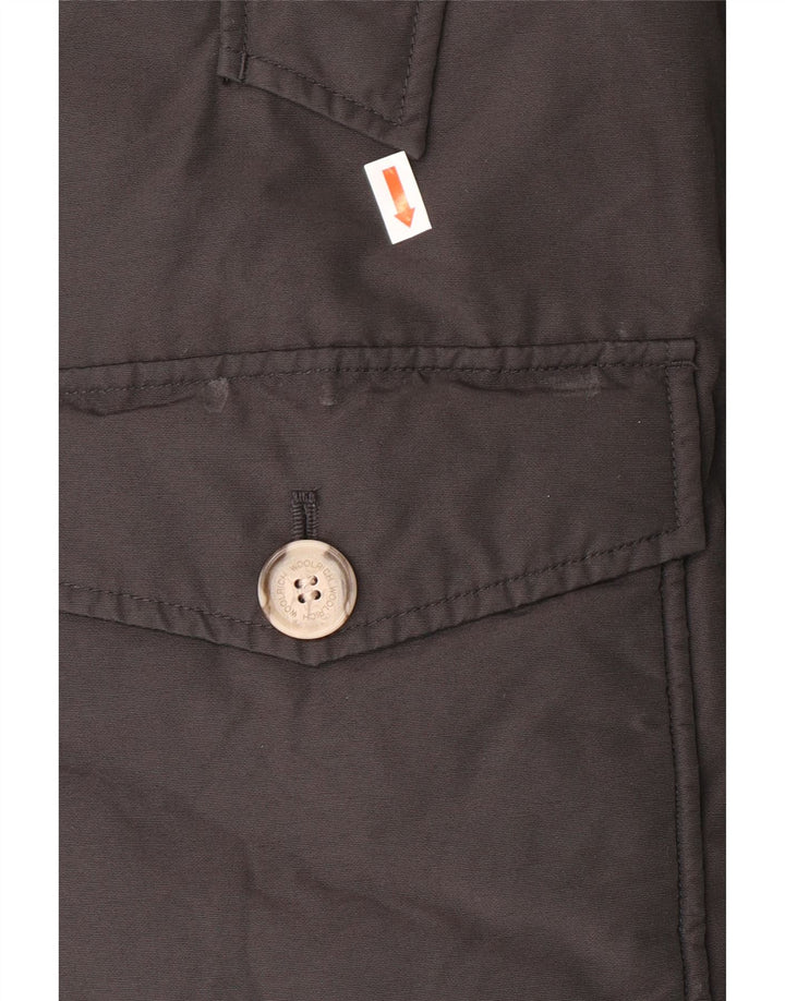 WOOLRICH Boys Hooded Padded Coat 9-10 Years Black Cotton