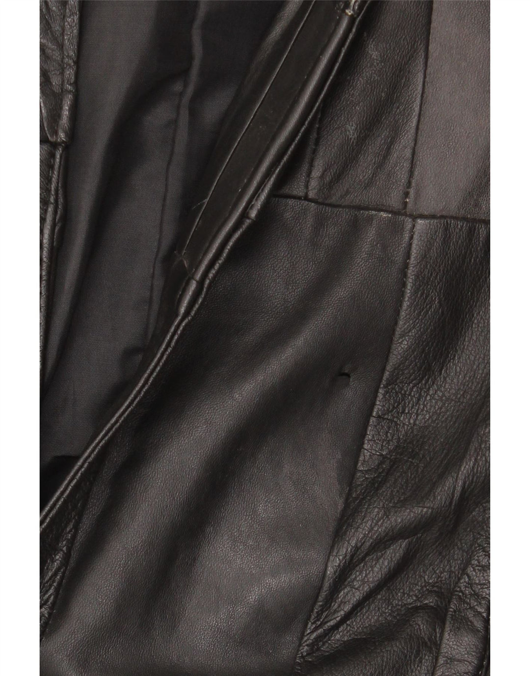 VINTAGE Mens Leather Gilet UK 38 Medium Black Patchwork