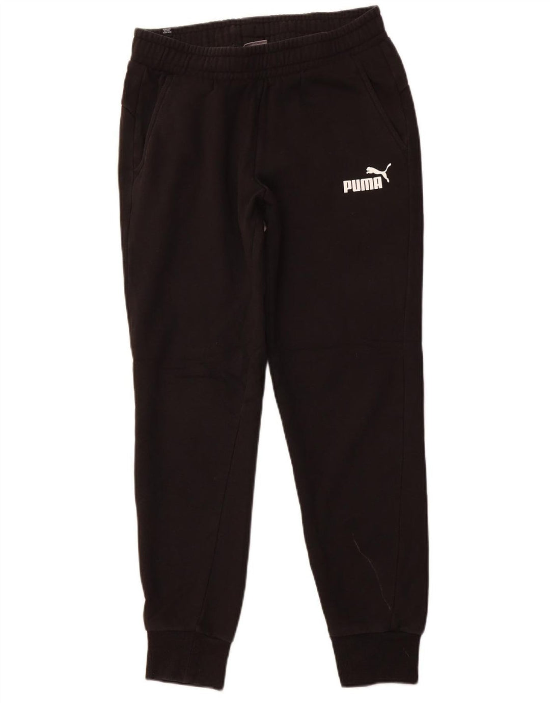 PUMA Mens Tracksuit Trousers Joggers Medium  Black Cotton