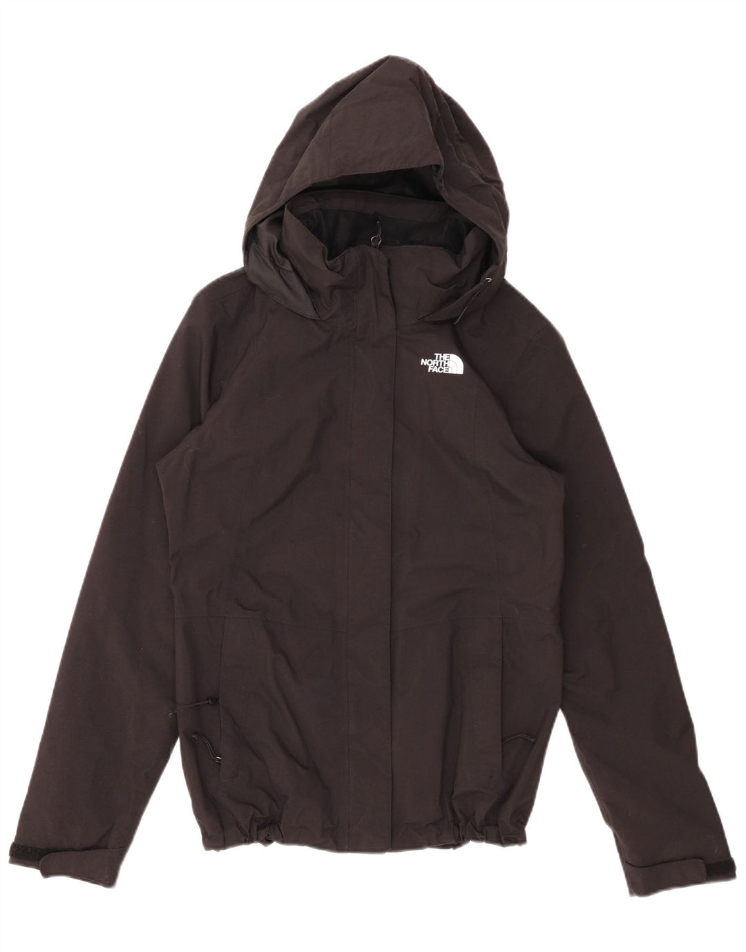 THE NORTH FACE Womens Hooded Rain Jacket UK 10 Small Black Nylon