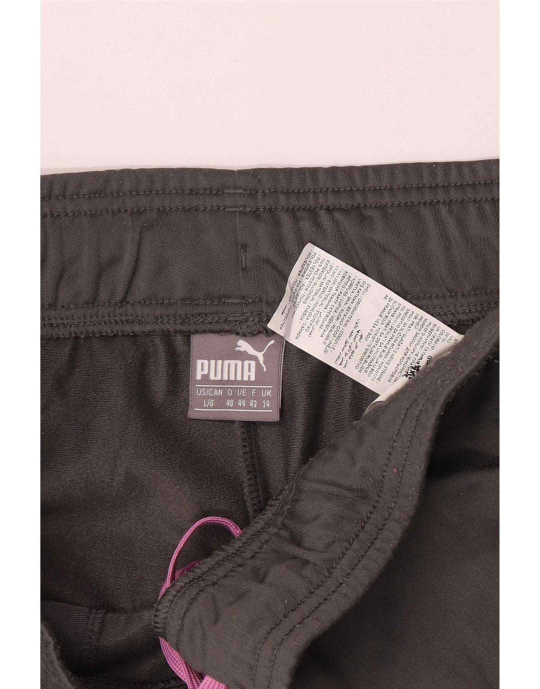 Puma Womens Tracksuit Trousers UK 14 Large Grey Polyester