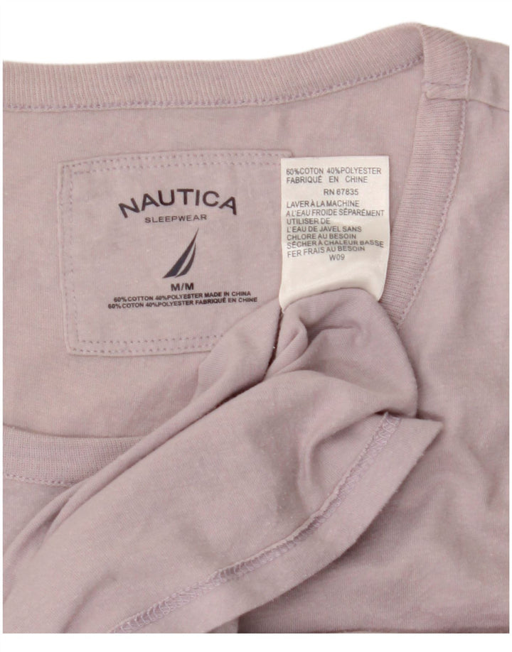 Nautica Womens Top Long Sleeve UK 14 Medium Purple Cotton