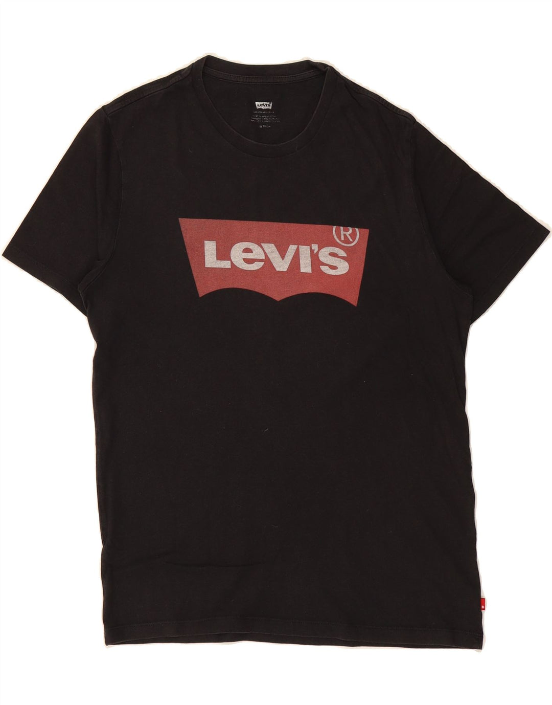 LEVI'S Mens Graphic T-Shirt Top Small Black Cotton Vintage Levi's and Second-Hand Levi's from Messina Hembry 