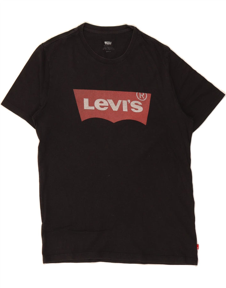 LEVI'S Mens Graphic T-Shirt Top Small Black Cotton Vintage Levi's and Second-Hand Levi's from Messina Hembry 
