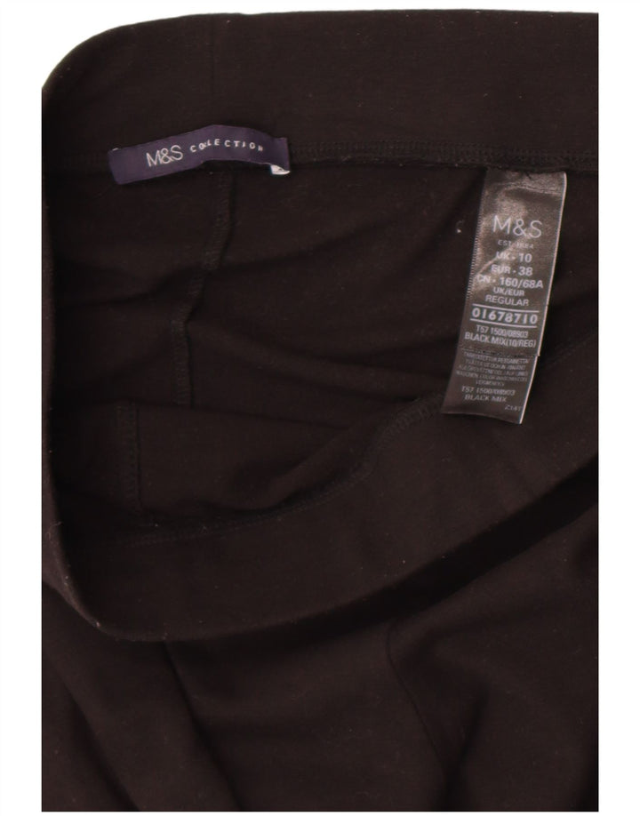 Marks & Spencer Womens Leggings UK 10 Small Black Polyester